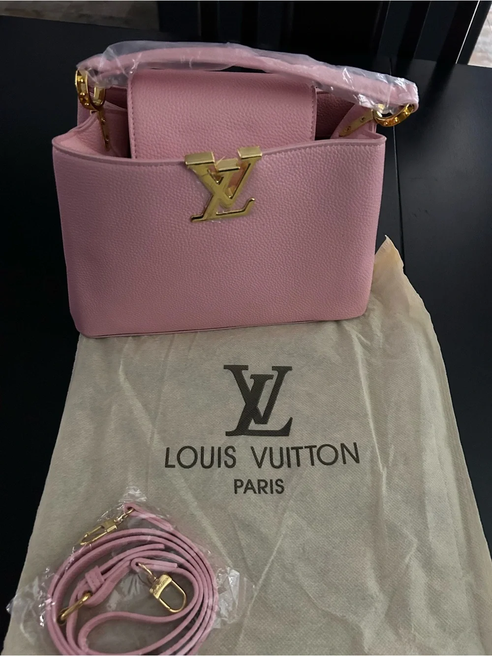 Designer inspired purse Classic Structured Pink Top-Handle Women's Bag